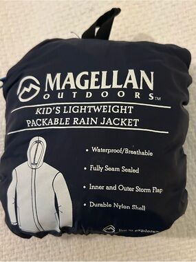 MAGELLAN KIDS LIGHTWEIGHT PACKABLE RAIN JACKET
